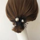 Faux Pearl Mesh Hair Tie As Shown In Figure - One Size