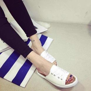 Lace Up Slide Sandals