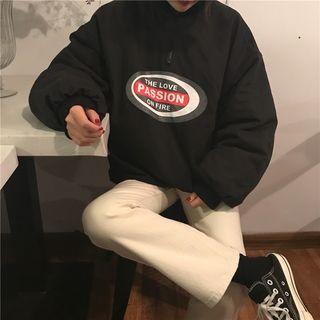 Lettering Padded Sweatshirt