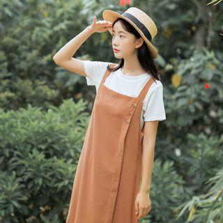 Set: Sleeveless Jumper Dress + Short-sleeve T-shirt