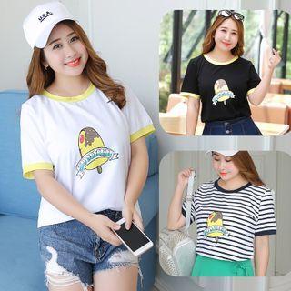 Short-sleeve Ice-cream Print Top