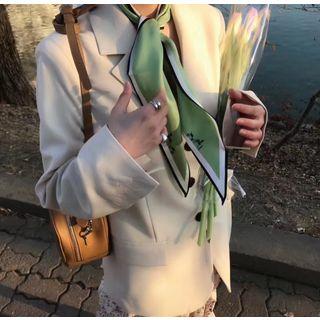 Contrast Tim Satin Neck Scarf