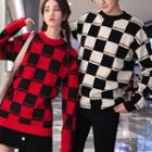 Couple Matching Checked Sweater