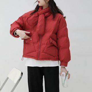 Set: Scarf + Zip Padded Coat