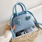 Croc Grain Drawstring Crossbody Bag