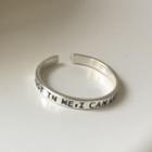 925 Sterling Silver Lettering Open Ring E349 - Lettering Ring & Case - One Size