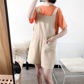 Pocket Detail Jumper Shorts Light Coffee - One Size