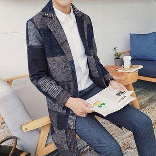 Patterned Single-breasted Coat