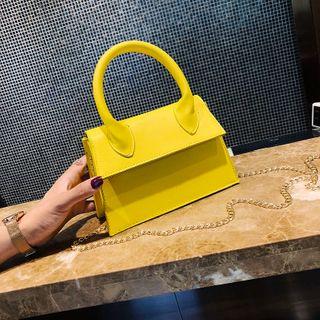 Top Handle Panel Handbag