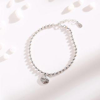 925 Sterling Silver Disc Dangle Bracelet 925 Sterling Silver - Disc Dangle Bracelet - One Size