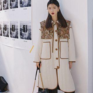 Set: Single-breasted Coat + Shawl