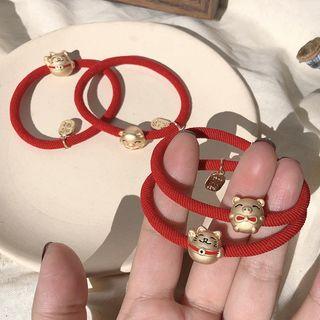 Alloy Fortune Cat / Pig Red String Bracelet