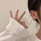 Set Of 3 : Alloy Cuff Earring (assorted Designs) Set Of 3 - Silver - One Size