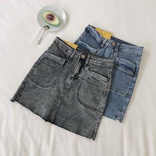 Pocket Denim Skirt