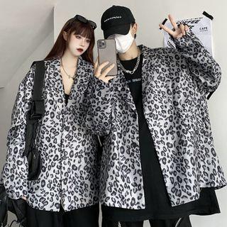 Couple Matching Leopard Print Blazer
