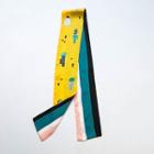 Cactus Print Satin Neck Scarf As Shown In Figure - One Size