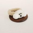 Chenille Dog Hair Tie White - One Size