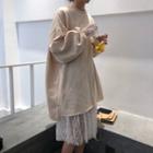 Slit Pullover / Long-sleeve Lace Dress