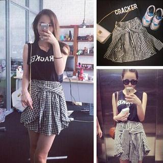 Checked Skirt