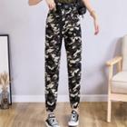 Camo Gather Cuff Pants / Short-sleeve T-shirt / Set