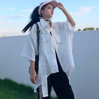 Pocketed 3/4-sleeve Shirt