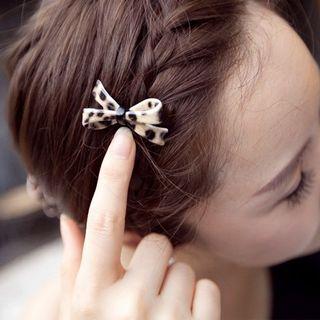 Leopard Bow Hair Clip