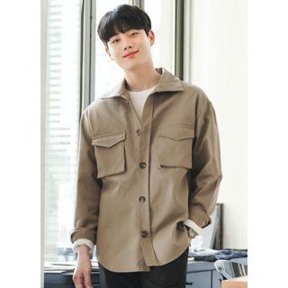 Cargo-pocket Button Cotton Jacket
