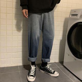 High-waist Gradient Wide-leg Jeans