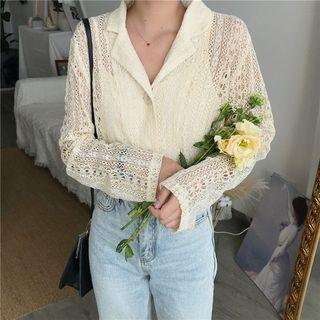 V-neck Chiffon Jacket