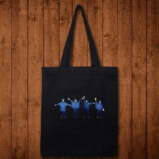 Cartoon Print Canvas Tote Bag