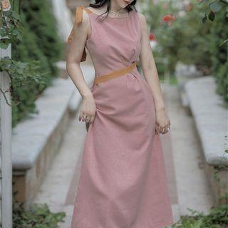 Tie-shoulder Asymmetrical A-line Dress