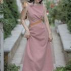 Tie-shoulder Asymmetrical A-line Dress