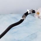 Retro Butterfly Hair Stick 1 Pc - J48 - White Butterfly - Black - One Size