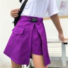 Cut Out Mini A-line Skirt