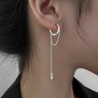 925 Sterling Silver Chained Drop Earring
