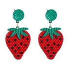 Alloy Strawberry Dangle Earring 1 Pair - As Shown In Figure - One Size