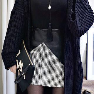 Faux-leather Pencil Skirt (2 Designs)