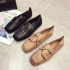 D-ring Square-toe Loafers