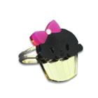 Miss Cupcake Black Crystal Gold Ring (s)