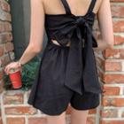 Wrap-front Tie-back Playsuit