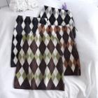 Argyle Knit A-line Skirt