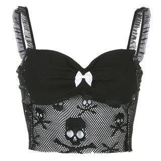 Skull Pattern Spaghetti Strap Top