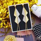 Alloy Geometric Fringed Earring 1 Pair - Gold - One Size
