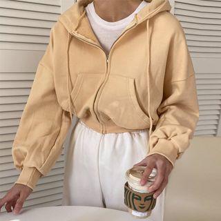 Crop Zip Hoodie (12 Colors)
