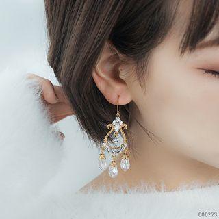 Rhinestone Drop Earring One Size - One Size
