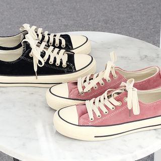 Velvet Toe-cap Sneakers
