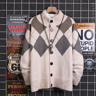 Couple-matching Argyle Cardigan