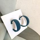 925 Sterling Silver Open Ring Drop Earring 1 Pair - Earring - Blue - One Size