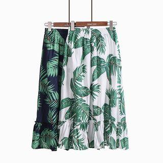 Coco-print A-line Skirt