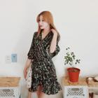 Tie-waist Floral Print Minidress